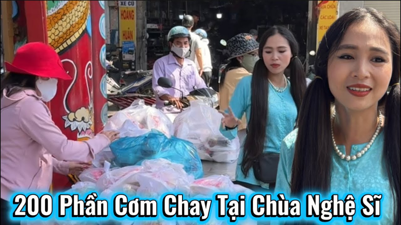 Sáng 2/2 Tý Trâm Phát 200 Phần Cơm Chay Tại Chùa Ns Của NHT Của Chị Hạnh Đỗ (ở Úc) Thấy Cảnh Này 