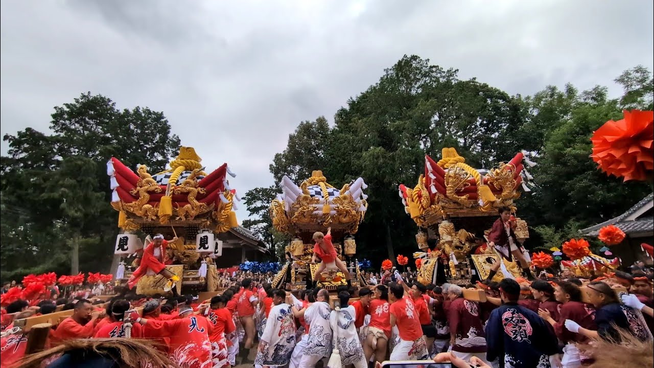 令和7年10月12日　上之庄神社秋祭り本宮　見土呂・厄神・船町屋台三町練り