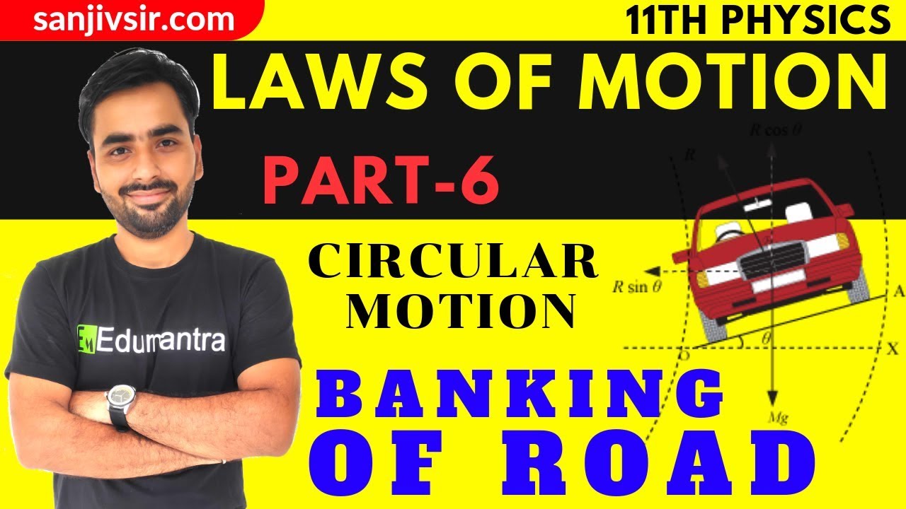 LAWS OF MOTION (PART 6) - DYNAMICS OF CIRCULAR MOTION - BANKING OF ROAD CONCEPT