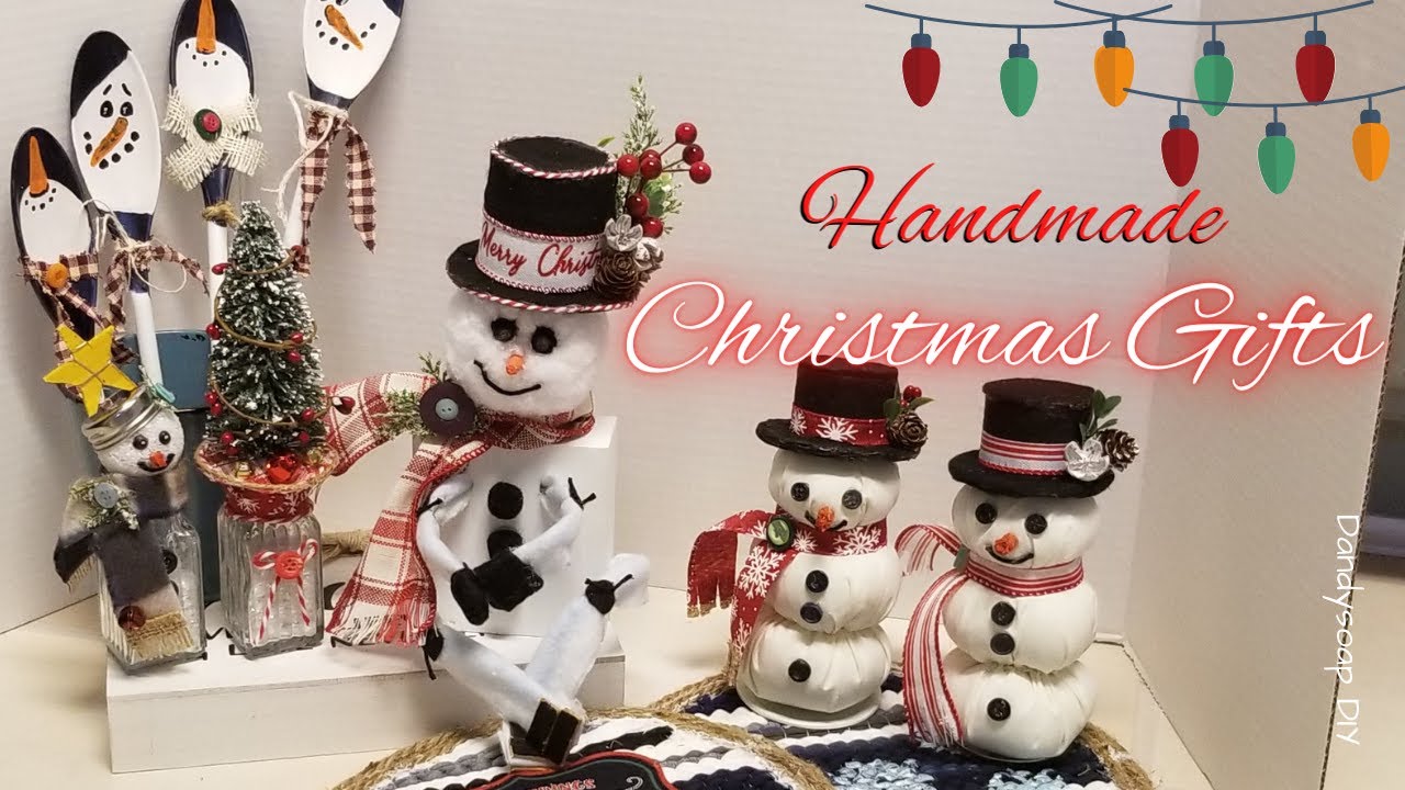 10 Easy Make HANDMADE Christmas GIFTs - DIY Ornaments Throw Pillow Stuff at Home