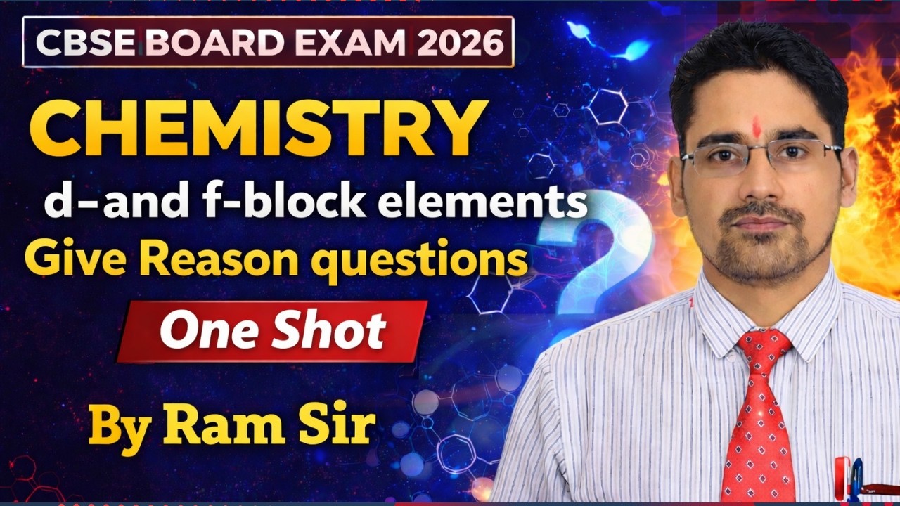 Important one linear questions of d and f block elements l #CBSE BOARD EXAM 2026 l By Ram Sir