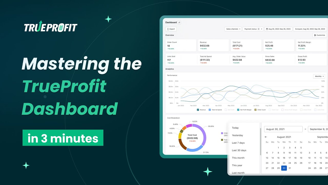 Mastering The TrueProfit Dashboard In 3 Minutes - Net Profit Tracking for Shopify Tutorial 2024