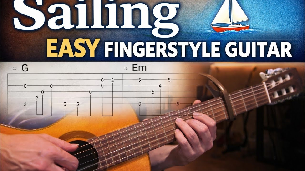 Sailing — Rod Stewart Easy Fingerstyle Guitar TAB