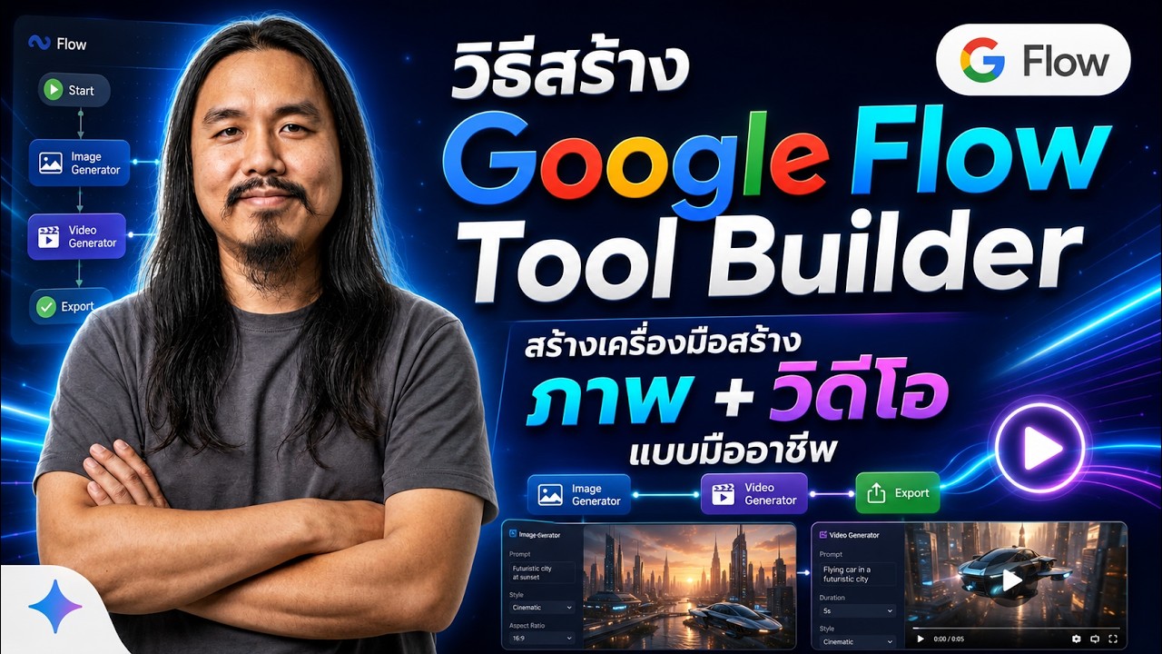 สร้างเครื่องมือสร้างภาพสร้างวีดีโอใน google flow ด้วย Tool builder