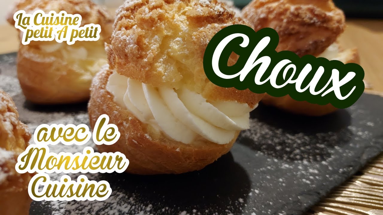 CHOUX ET CRAQUELIN AVEC LE MONSIEUR CUISINE garnie de crème chantilly 👩‍🍳 Léger, frais et délicieux.
