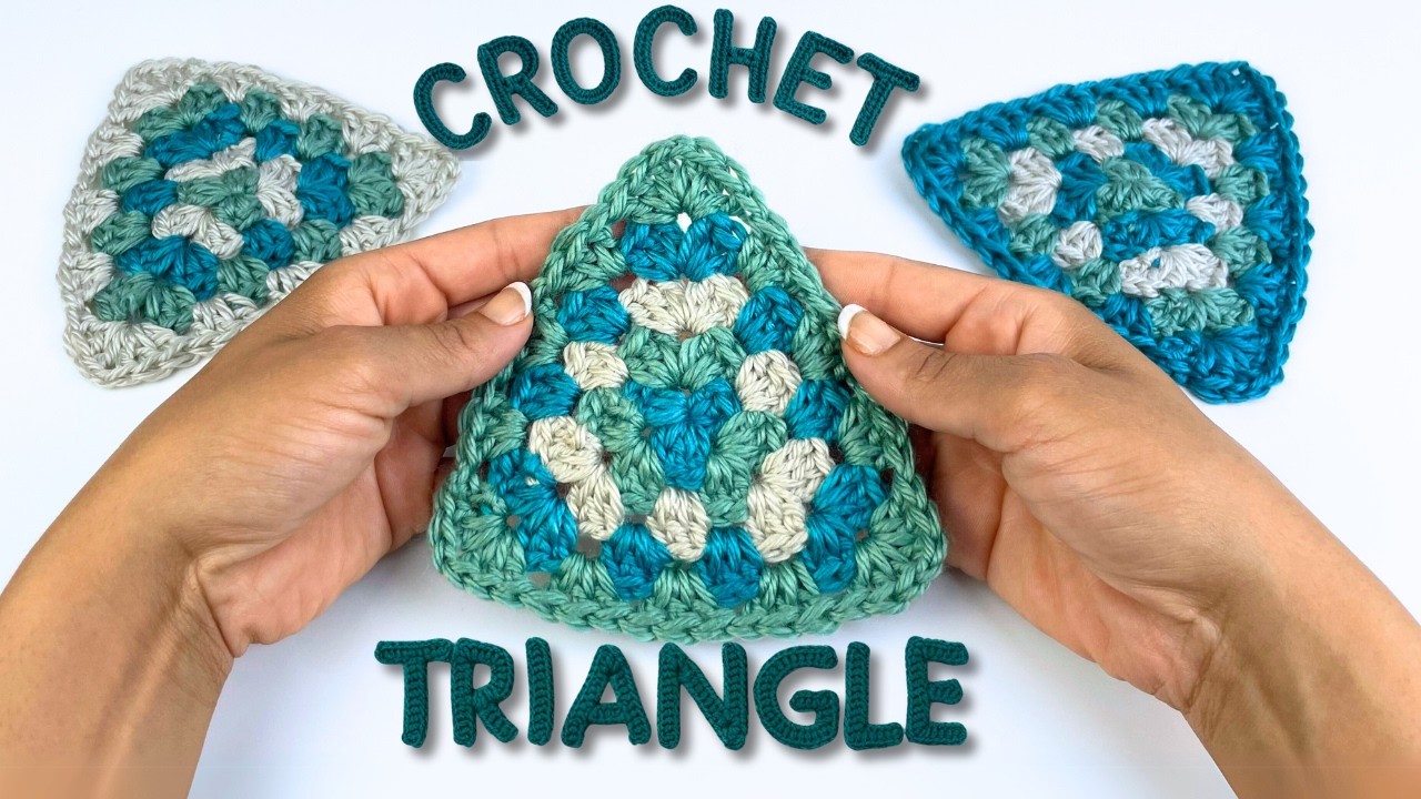 EASY Crochet Granny Triangle! Step-by-Step Tutorial for Beginners
