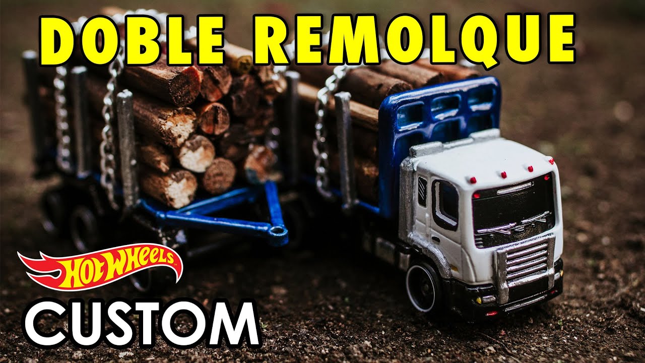 Cómo Hacer un CAMIÓN DOBLE REMOLQUE - Custom Hot Wheels 😎✅