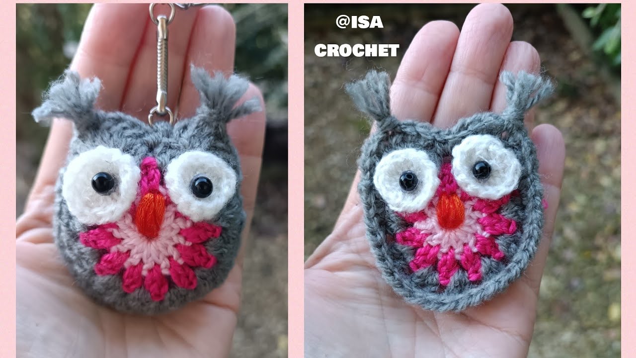 🦉 Tuto porte-clé chouette 🦉 ou applique à coudre facile au crochet @isacrochet