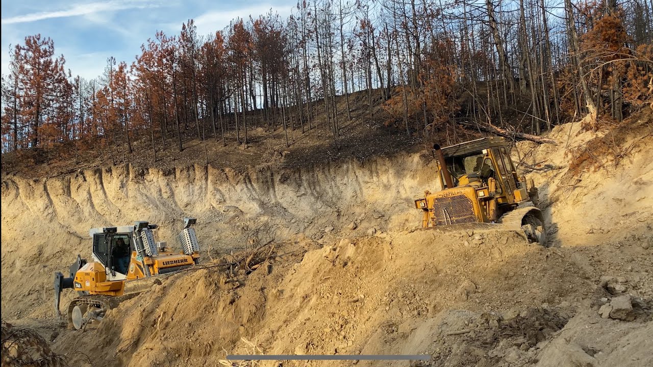 Liebherr 746 vs caterpıllar d7g orman yolunda muhteşem çalışma #dozers #heavyequipment