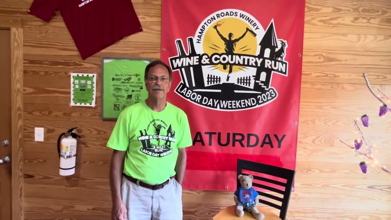Hampton Roads winery 5k run for charity Labor Day weekend 2025