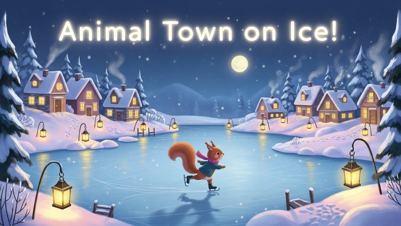 Катание на коньках в Городе Животных 🐿️❄️ | Уютная сказка на ночь для детей