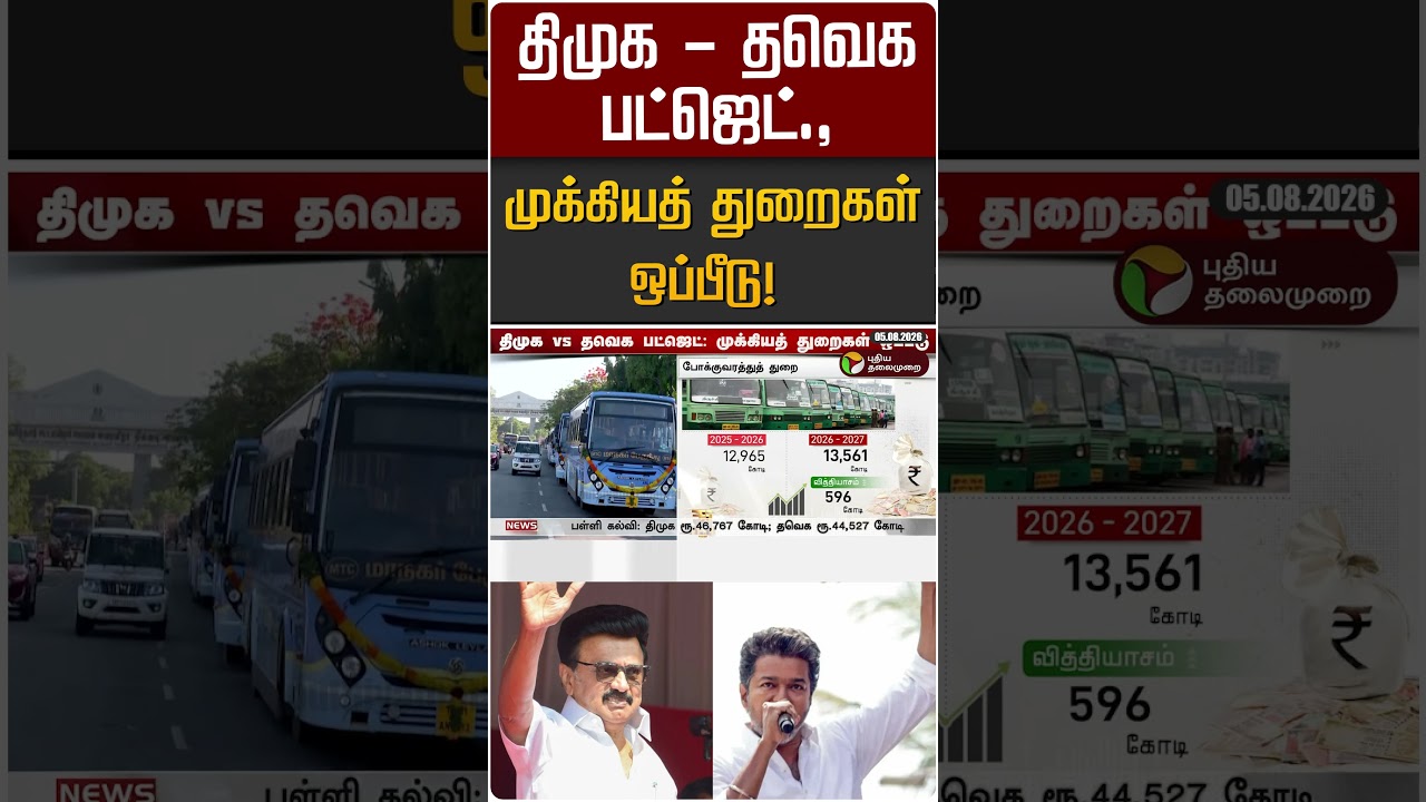 திமுக - தவெக பட்ஜெட்.,முக்கியத் துறைகள் ஒப்பீடு! | TVK | DMK | CM Vijay | MK Stalin
