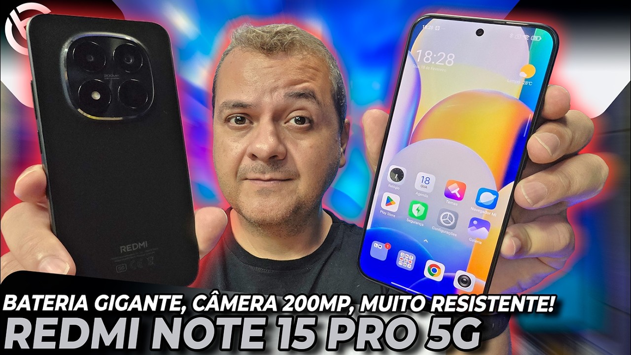 Redmi Note 15 Pro 5G - Bateria GIGANTE (6580 mAh), CÂMERA 200MP e MUITA RESISTÊNCIA! Análise /Review