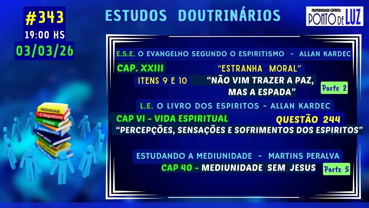 #343 ESTUDOS DOUTRINÁRIOS em 03/03/26
