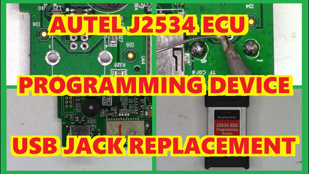 AUTEL MAXI FLASH ELITE J2534 ECU PROGRAMMING DEVICE USB JACK REPLACEMENT CCAE16LP1400TI MAXIFLASH