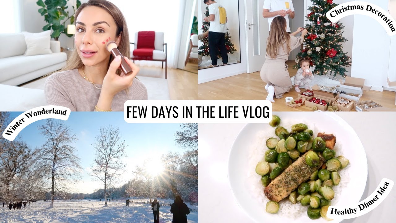 VLOG | Decorating for Christmas, A Real Winter Wonderland & Get Ready With Me | Annie Jaffrey