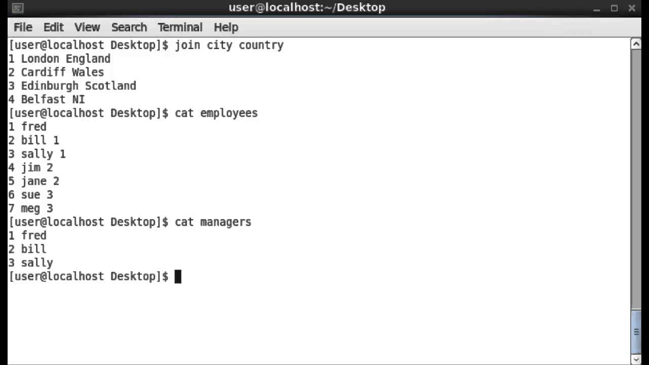 LPIC-1 101 Using the join command