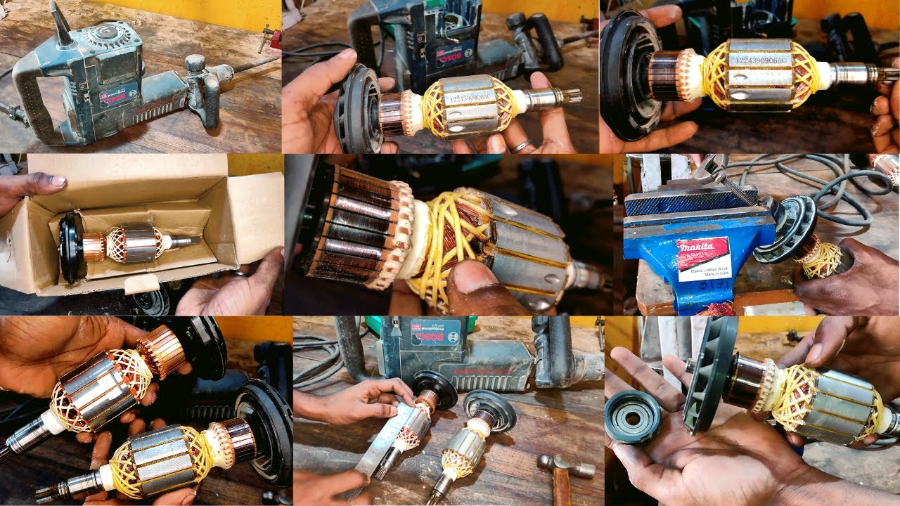 Repair 11kg concrete braker machine change armature | bosch gsh 11e braker machine | armature change