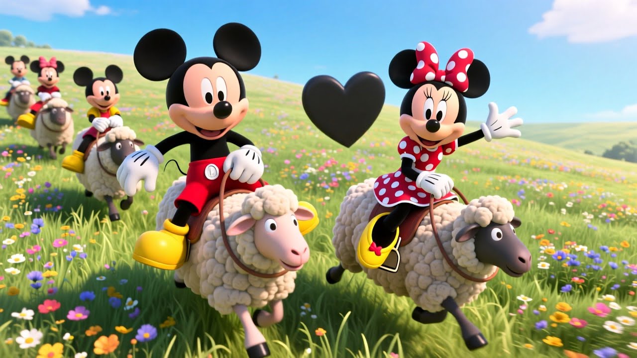 .🌈🐭 A  Joyful Picnic Poem with Mickey Mouse & Friends 🐑🧺✨