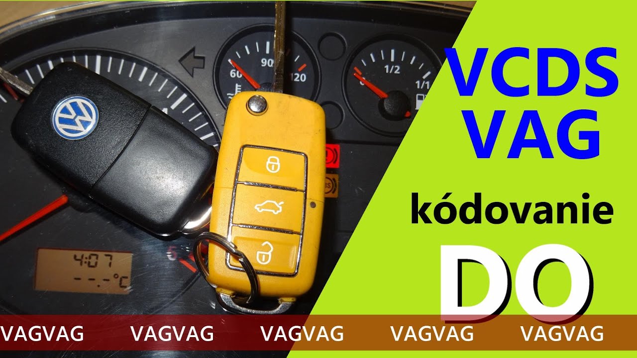 VCDS VAG kódování dálkového ovladače klíče VW
