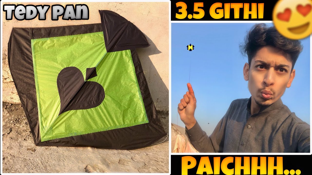 3.5 githi patang k paich… bohot maza aya aj to bawa g😍🔥|| 3.5 githi patang flying || Baba Comunity