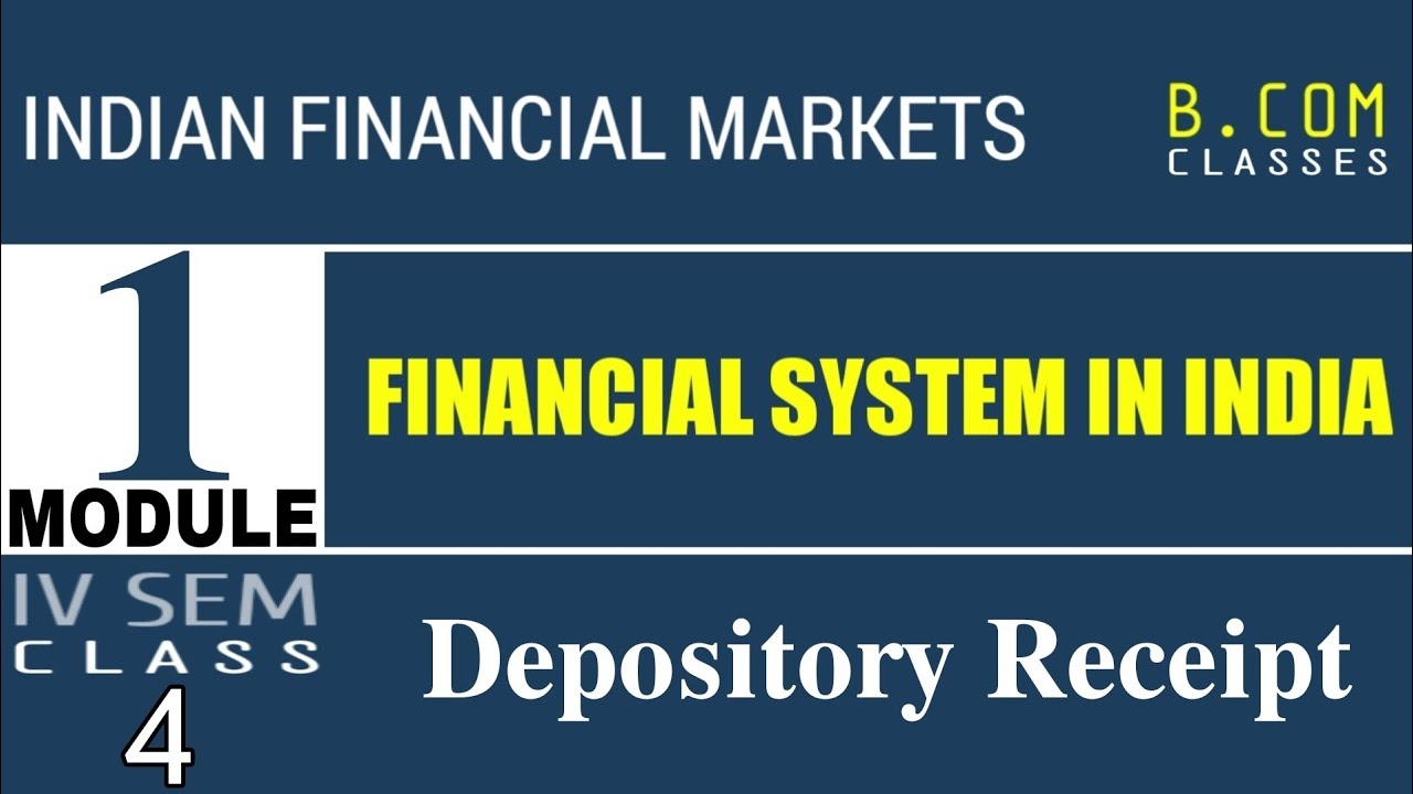 Depository Receipt|Indian Financial Market|B.Com Class Malayalam