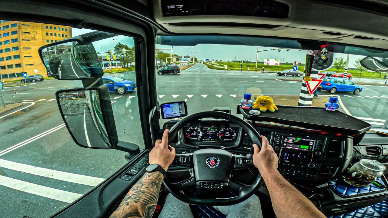 ASMR 🇳🇱 POV Truck Driving Scania R500 | From Netherlands To Denmark | 4k HD |