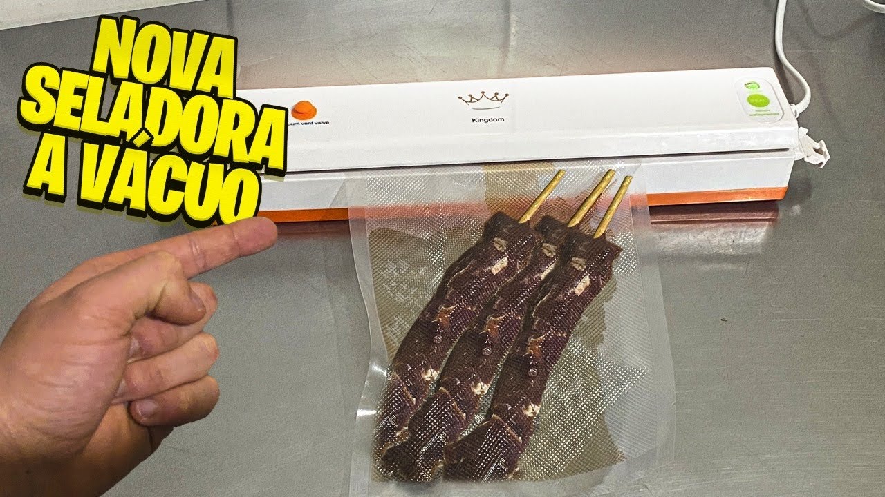 EMBALANDO MEUS ESPETOS COM A NOVA SELADORA A VÁCUO!