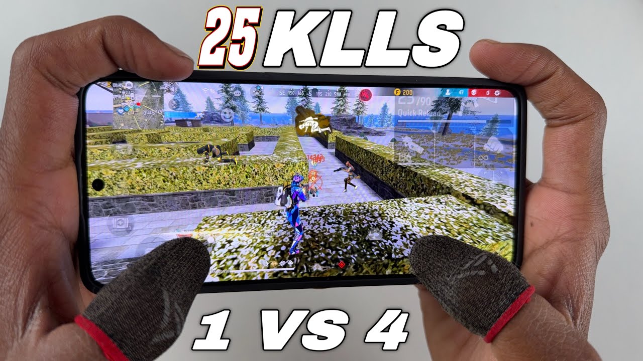 Free fire gameplay in poco x3 pro best gaming phone ever solo vs squad 25 kills