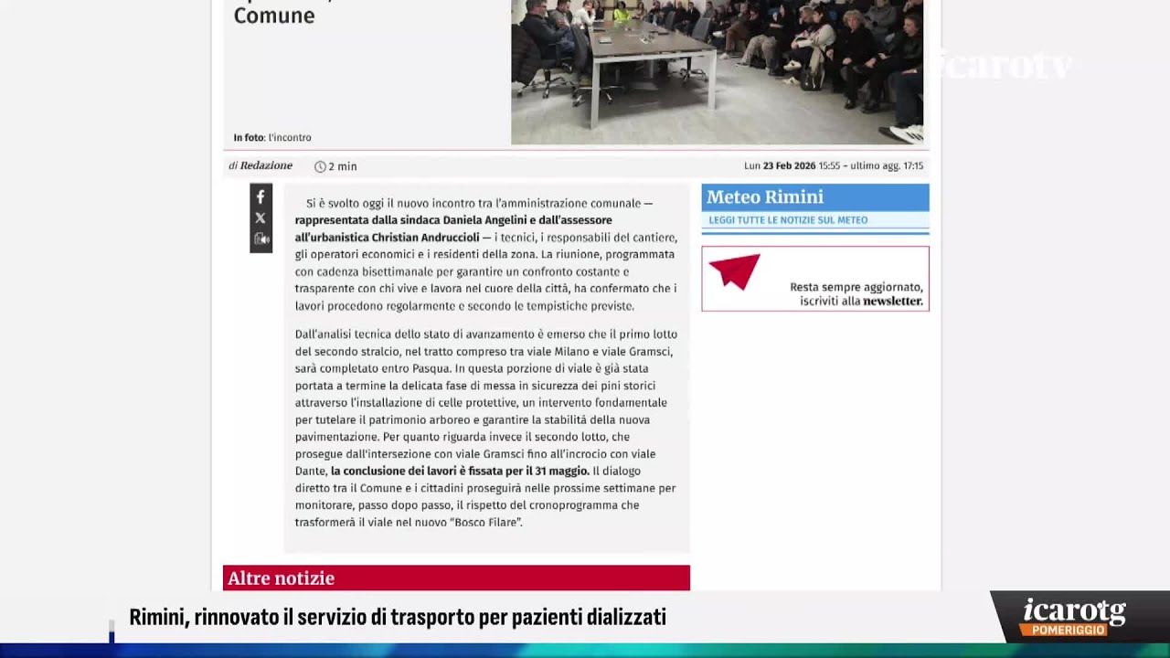 Icaro Tg - pomeriggio martedì 24 febbraio 2026