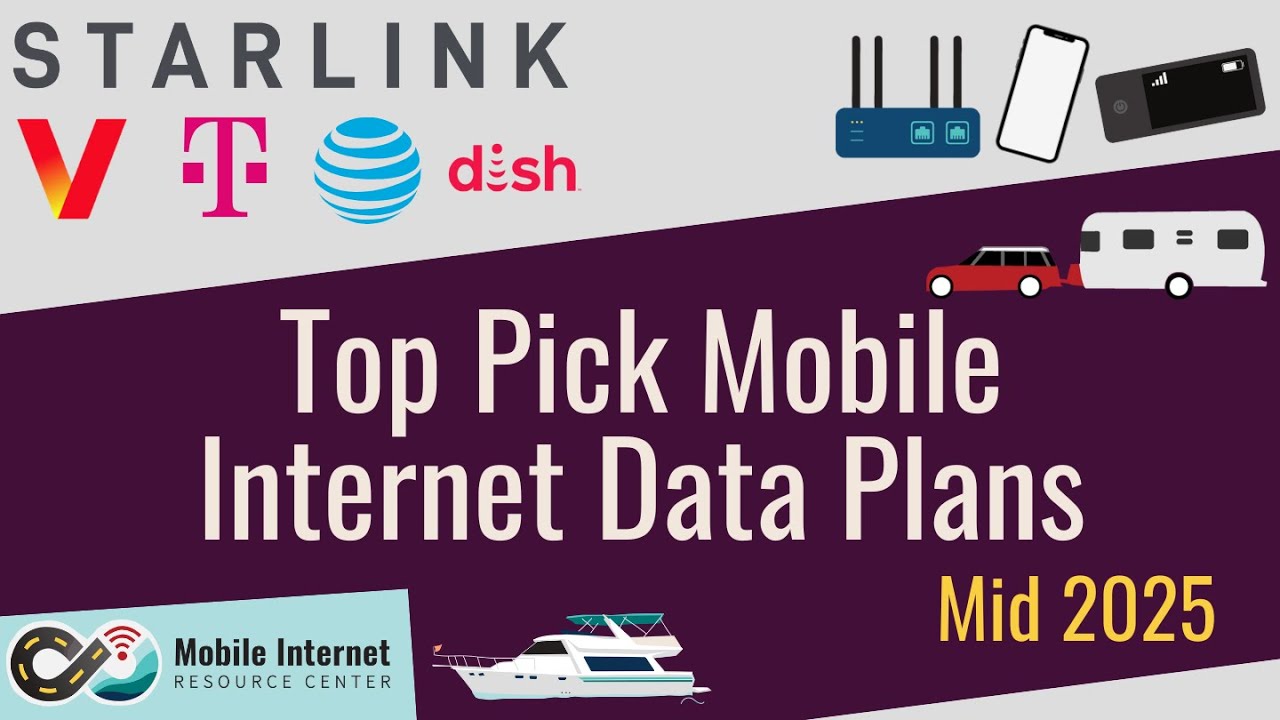 Best Data Plans for RV & Boat Mobile Internet - Cellular T-Mobile, Verizon & AT&T and Starlink