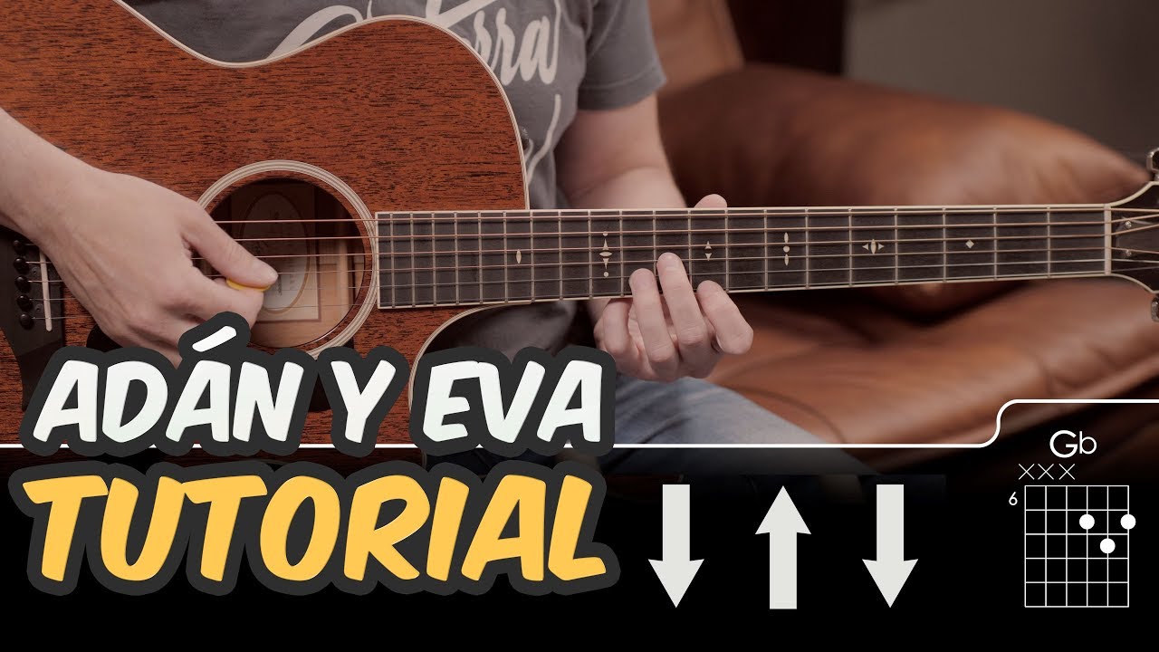 Cómo tocar ADAN Y EVA en Guitarra (RITMO Y ACORDES PERFECTO) | Guitarraviva TUTORIAL FÁCIL
