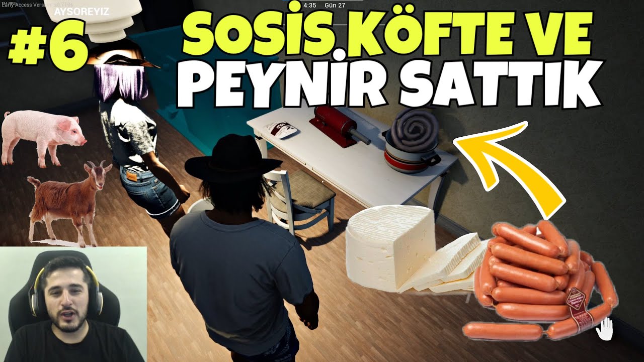 KEÇİ PEYNİRİ, SOSİS VE KÖFTE YAPTIK! SERA YAPIP SEBZE EKTİK! RANCH SIMILATOR (6.BÖLÜM)