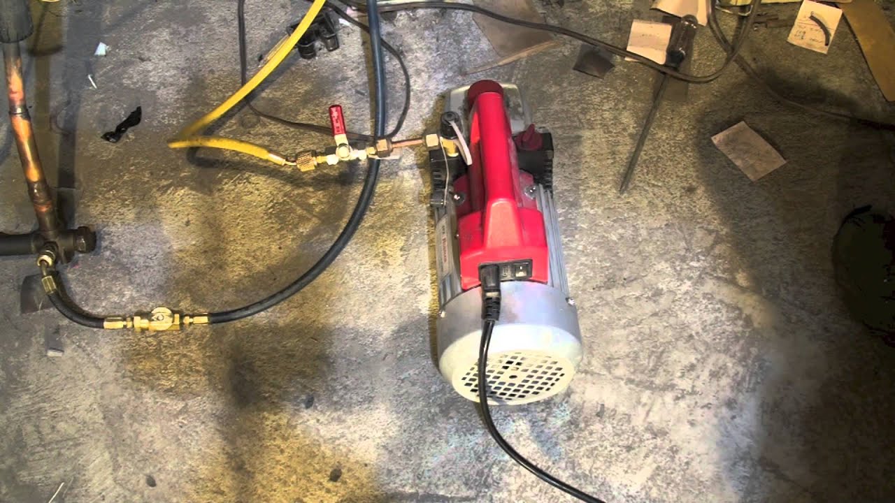 The triple evacuation of the air conditioner