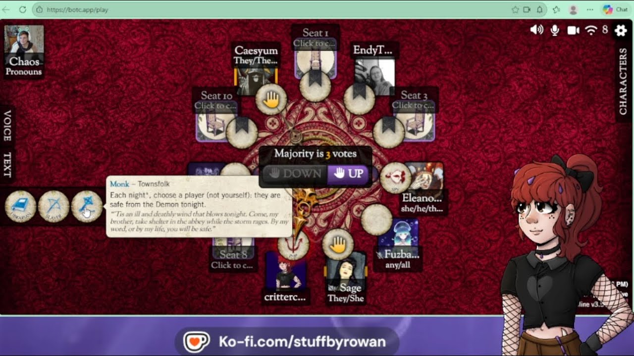 [VOD] Getting thrown in the deep end- first time playing Blood On The Clocktower!
