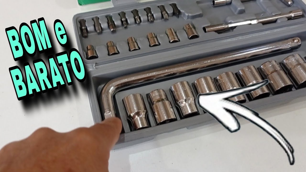 BOM E BARATO | KIT DE SOQUETES 27 PE&Ccedil;AS, COMPRADO NA SHOPEE FERRAMENTA IDEAL PARA O DIA #ferramentas