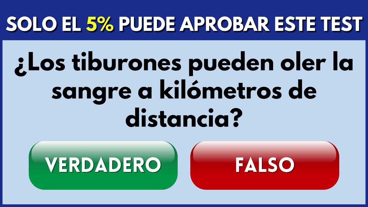 ✅ VERDADERO o FALSO 🧠 ¿Puedes Llegar al 100%? | Solo un Genio Acierta Todo