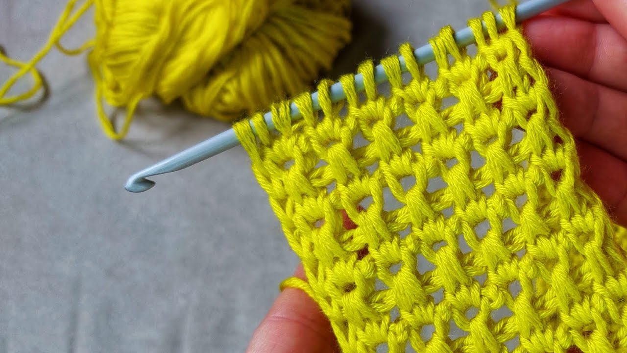 Wonderful 💯 👌 tunisian stitch for summer clothing #tunisiancrochet #pattern #crocheting