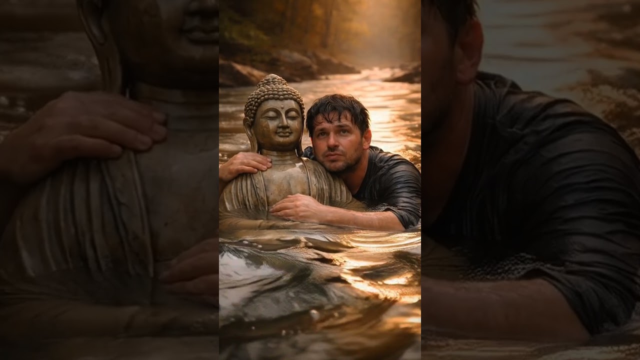 Divine Peace | Buddha&rsquo;s Compassion Saves a Drowning Man 🌼 | #shorts