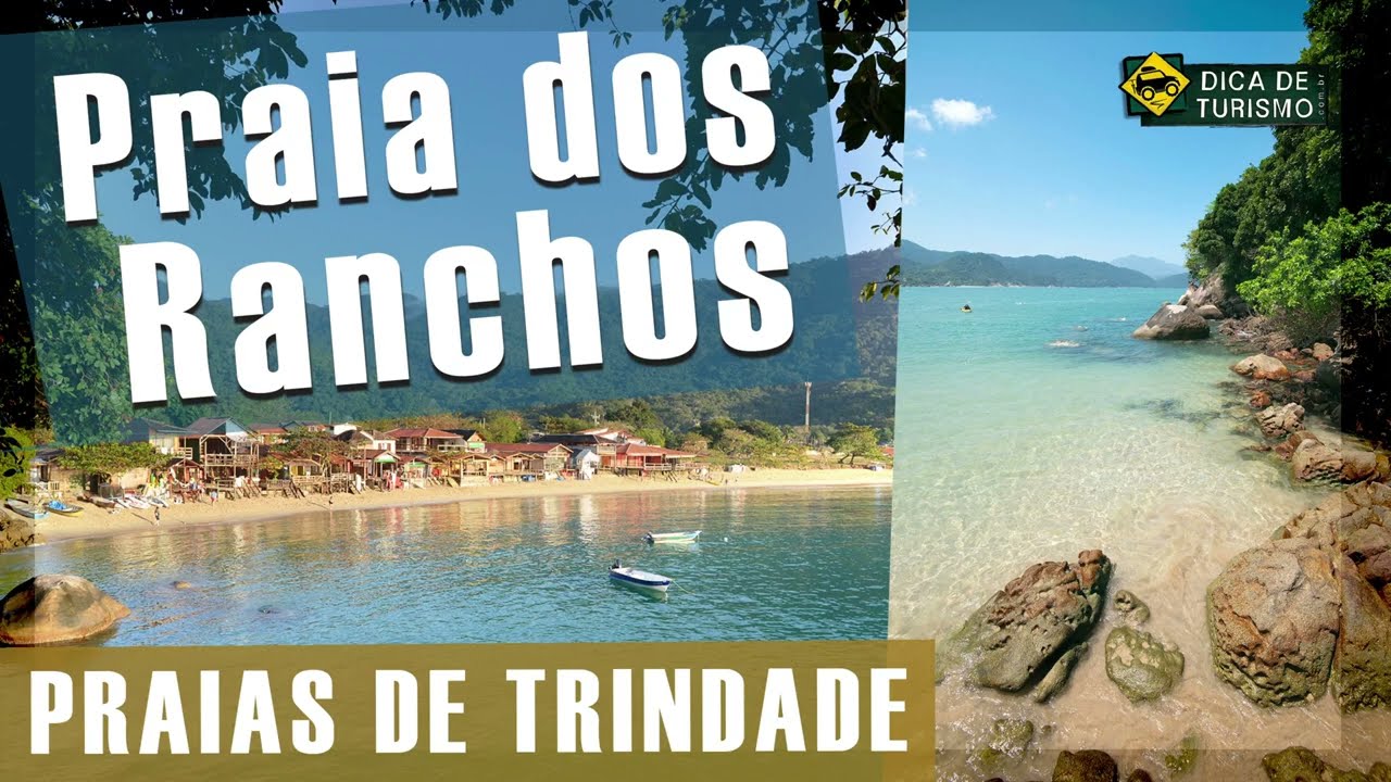 Praia do Ranchos em Trindade,  Paraty - Mar calmo, águas cristalinas e vários bares e restaurantes.