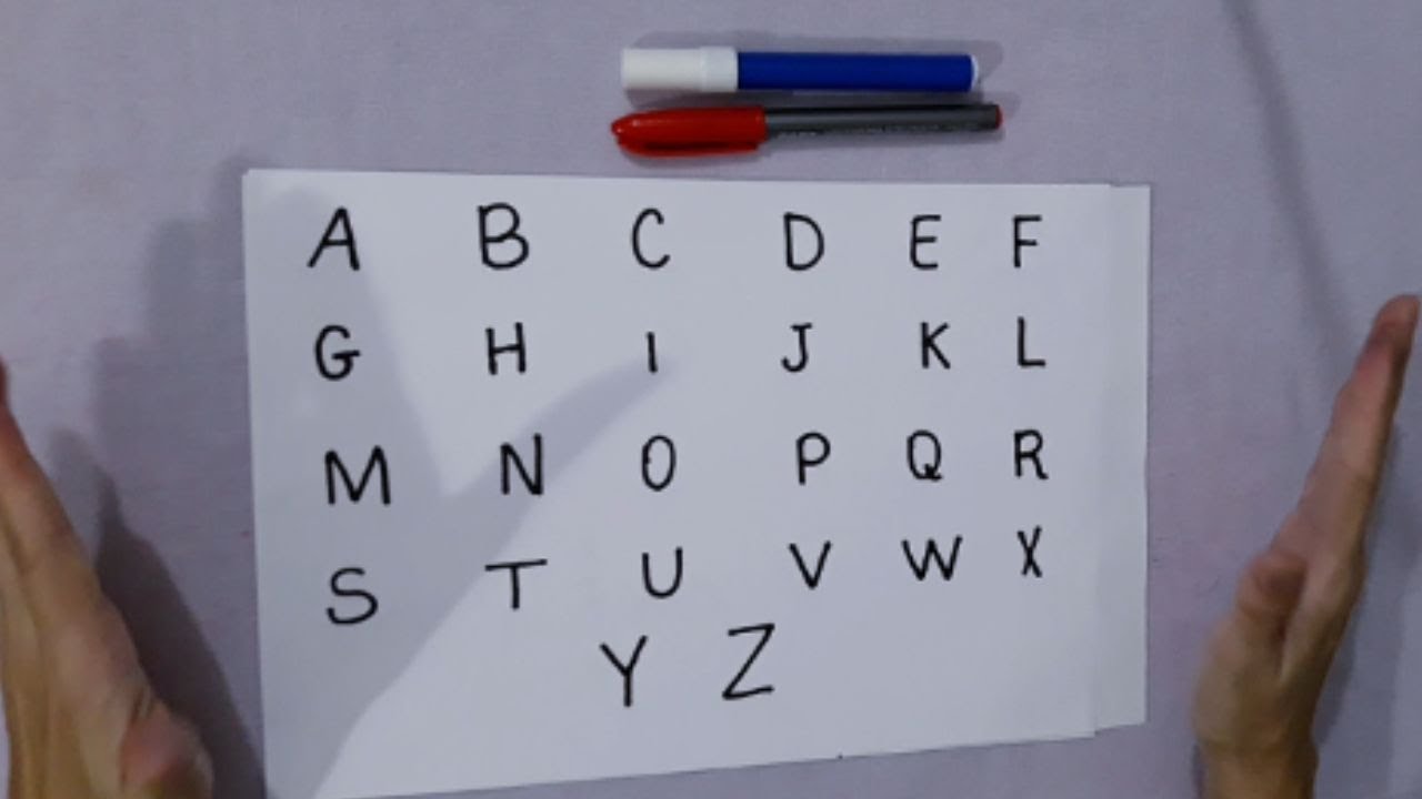 Alfabeto Maiúsculo - Letra de Forma - Letra de Imprensa - 