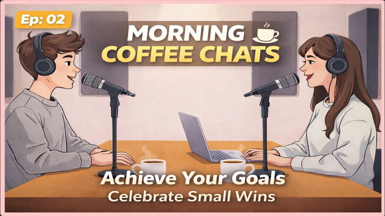 Daily English Conversation Podcast | Ep 02 | Dreams, Goals & Small Wins ☕