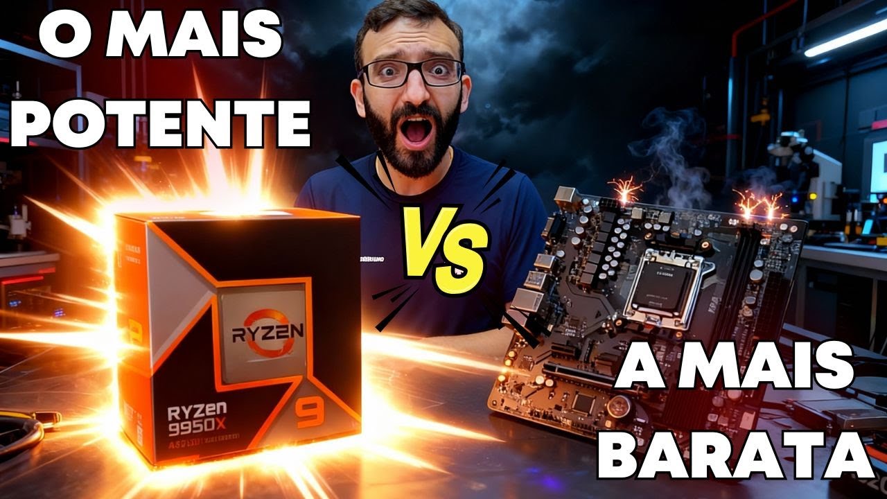 TESTE INSANO: O Processador Mais Potente na Placa Mais Barata, Não faça isso!