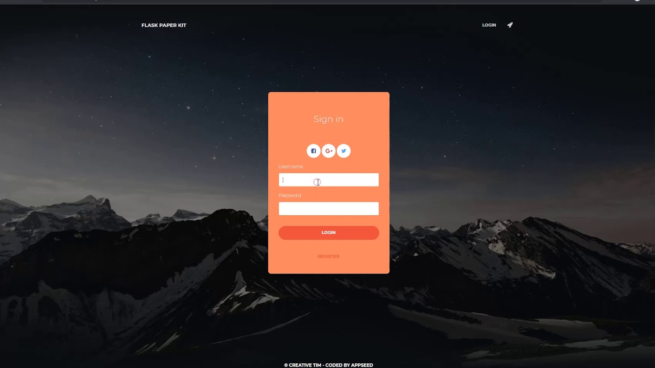 Flask Paper Kit - Open-Source Web App Coded in Flask | AppSeed