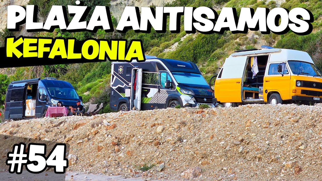 Plaża Antisamos Kefalonia  i miasteczko  Sami❤️Kamperem do Grecji na dziko