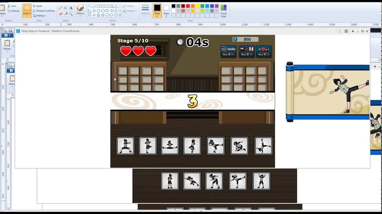 Ninja Saga Level 80 Exam Stage 2-1 [Senin Exam][Road to Ninja Saga Tutor]
