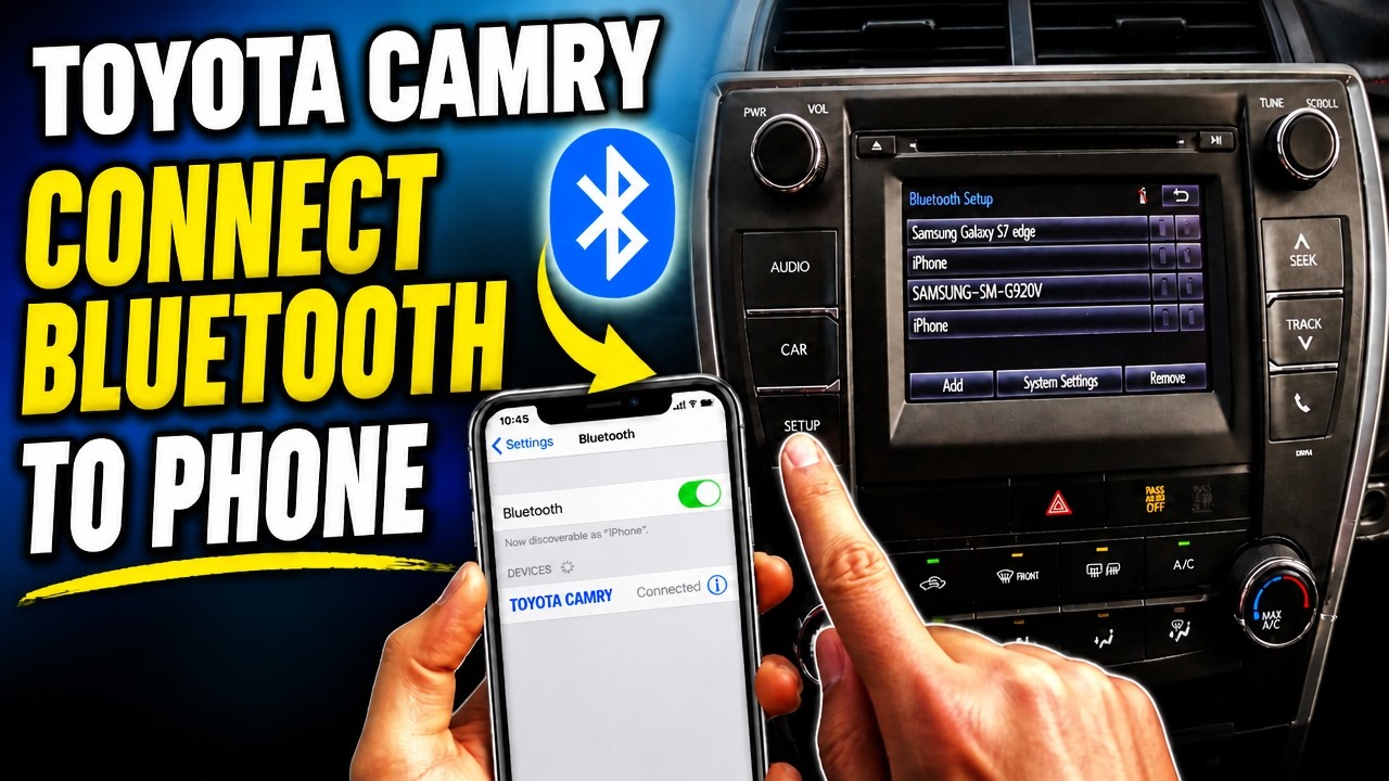 TOYOTA CAMRY - CONNECT BLUETOOTH TO PHONE - HOW TO
