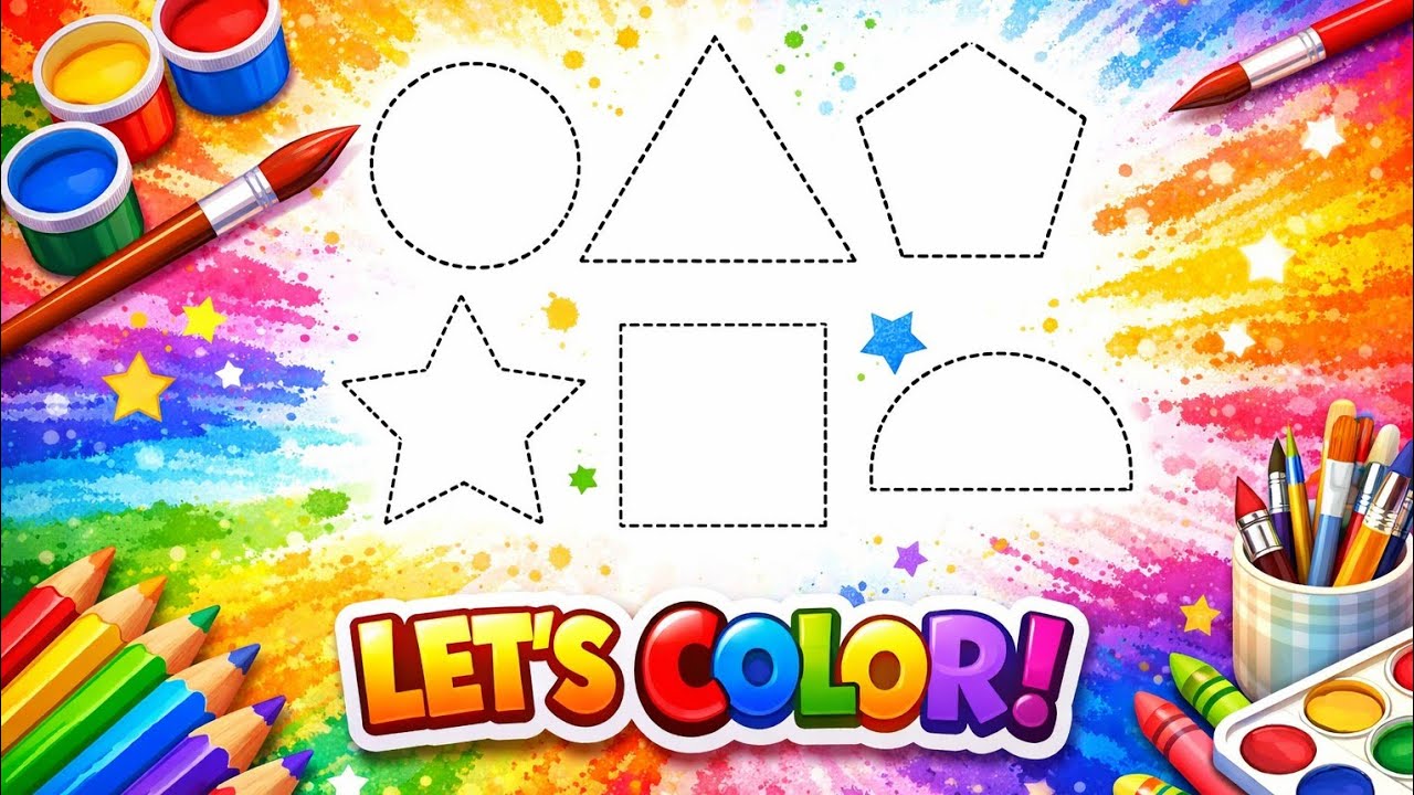 2D Shapes for Kids | Learn Shapes Name and Colors