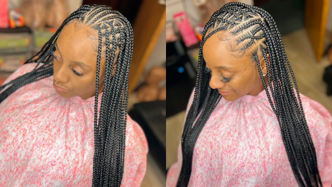 Trending New Braid Style🔥 Flip Over Fulani Braids | Tutorial