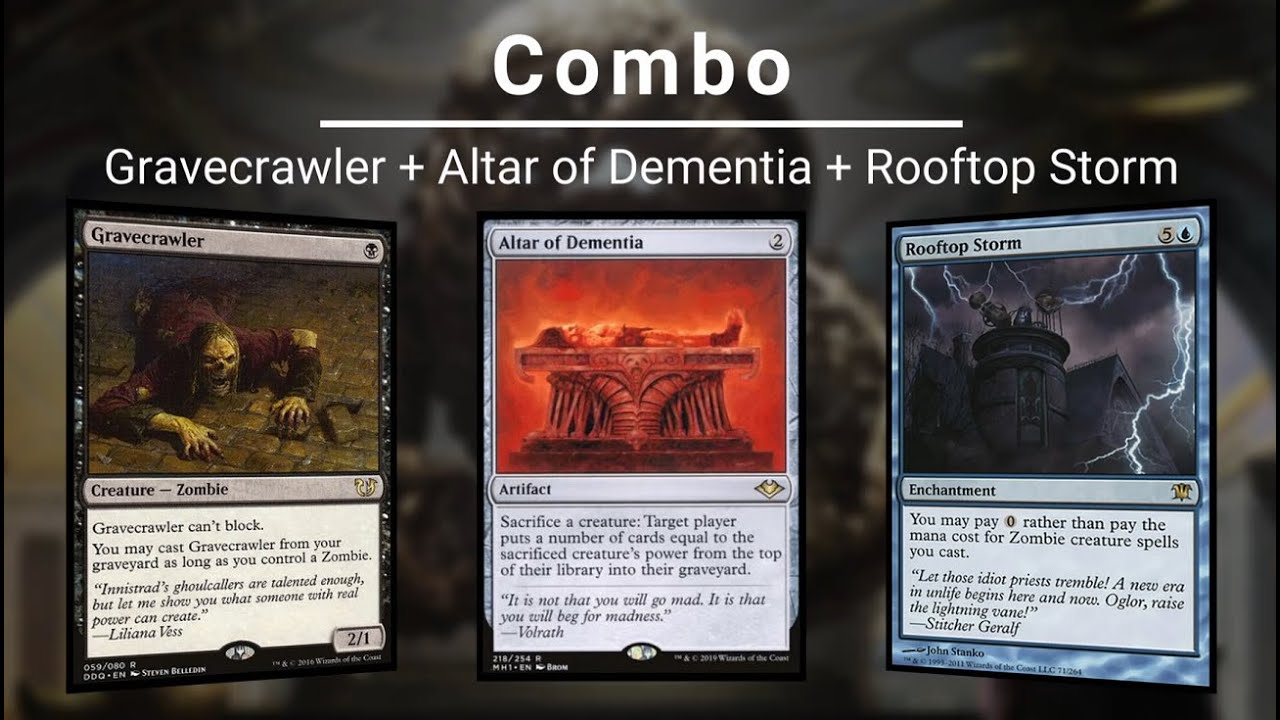 EDH COMBO: Gravecrawler | Altar of Dementia | Rooftop Storm